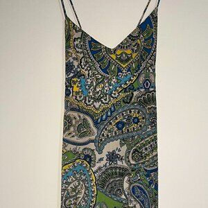 LOFT Paisley Maxi Dress Boho Summer Size 4 Adjustable Straps
